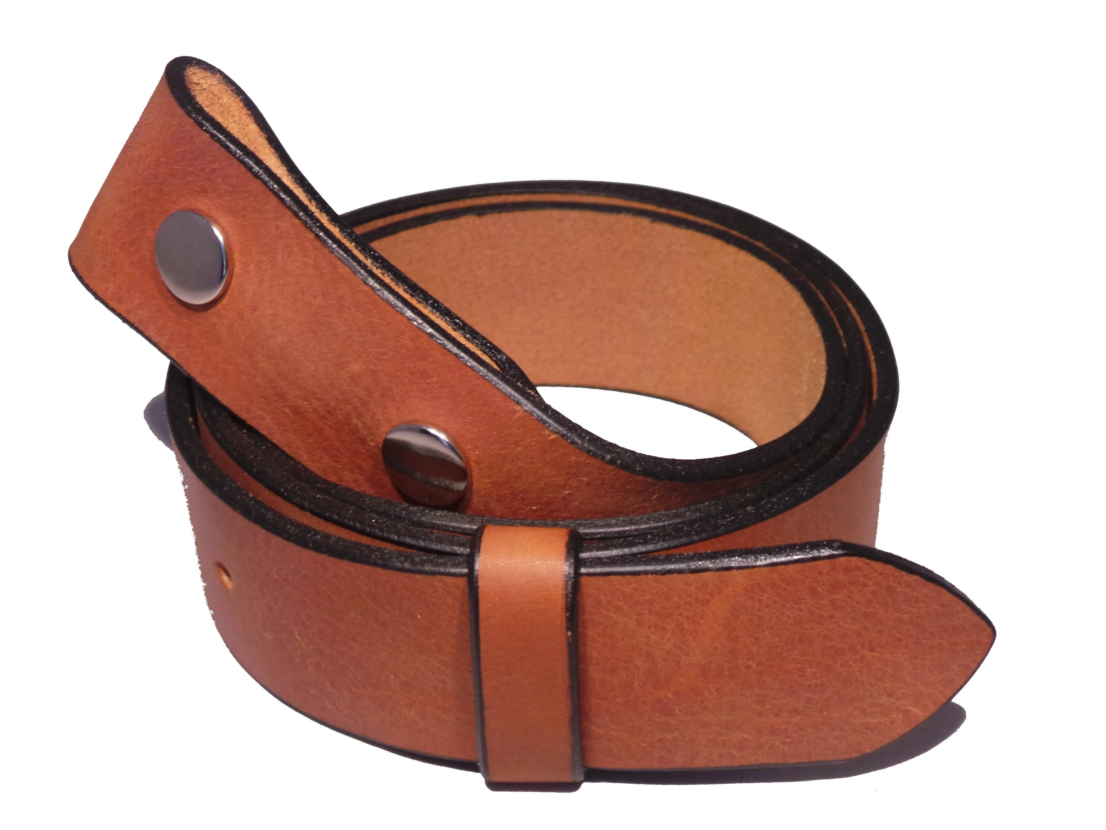 100% Real Brown 1 3/4" Inch (45mm) Leather Belt Strap
