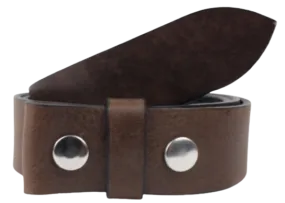 100% Real Dark Brown 1 1/2" Inch (38mm) Leather Belt Strap
