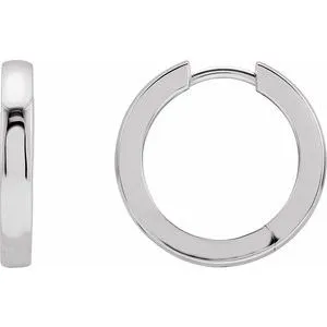 14K Yellow Hinged 16 mm Hoop Earrings