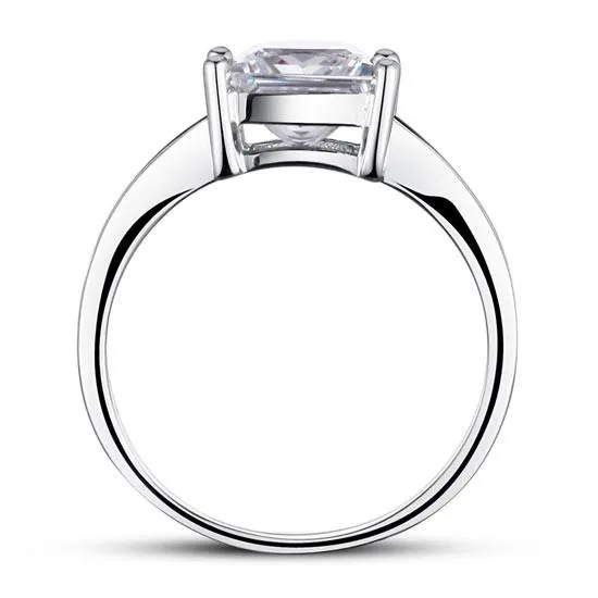 1.5 Ct Princes Cut 925 Sterling Silver Wedding Promise Engagement Ring