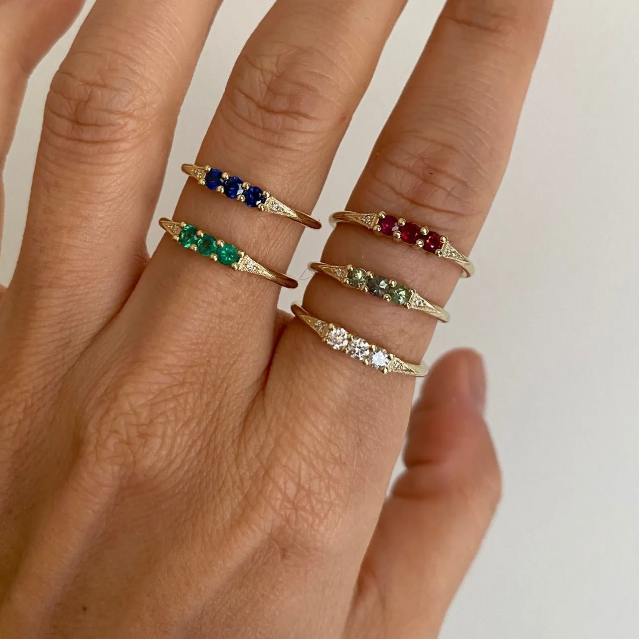 3 Ruby Deco Ring (ready to ship option)*