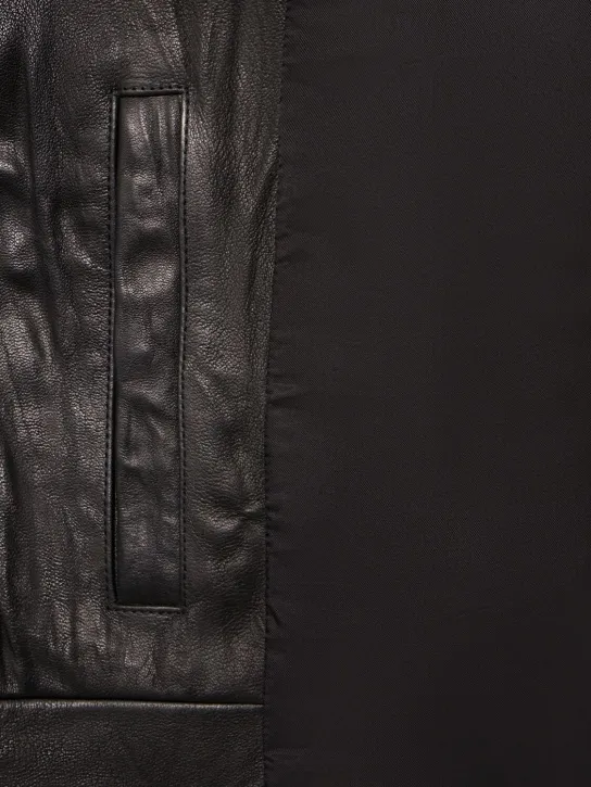 Acne Studios   Oversized leather biker jacket 