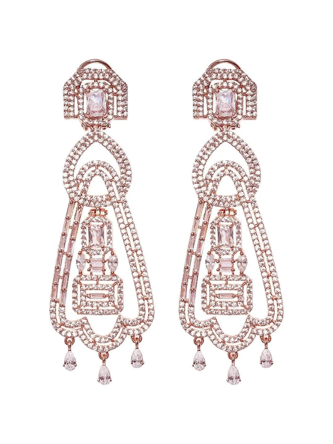 Ad Stone Brass Drop Earrings