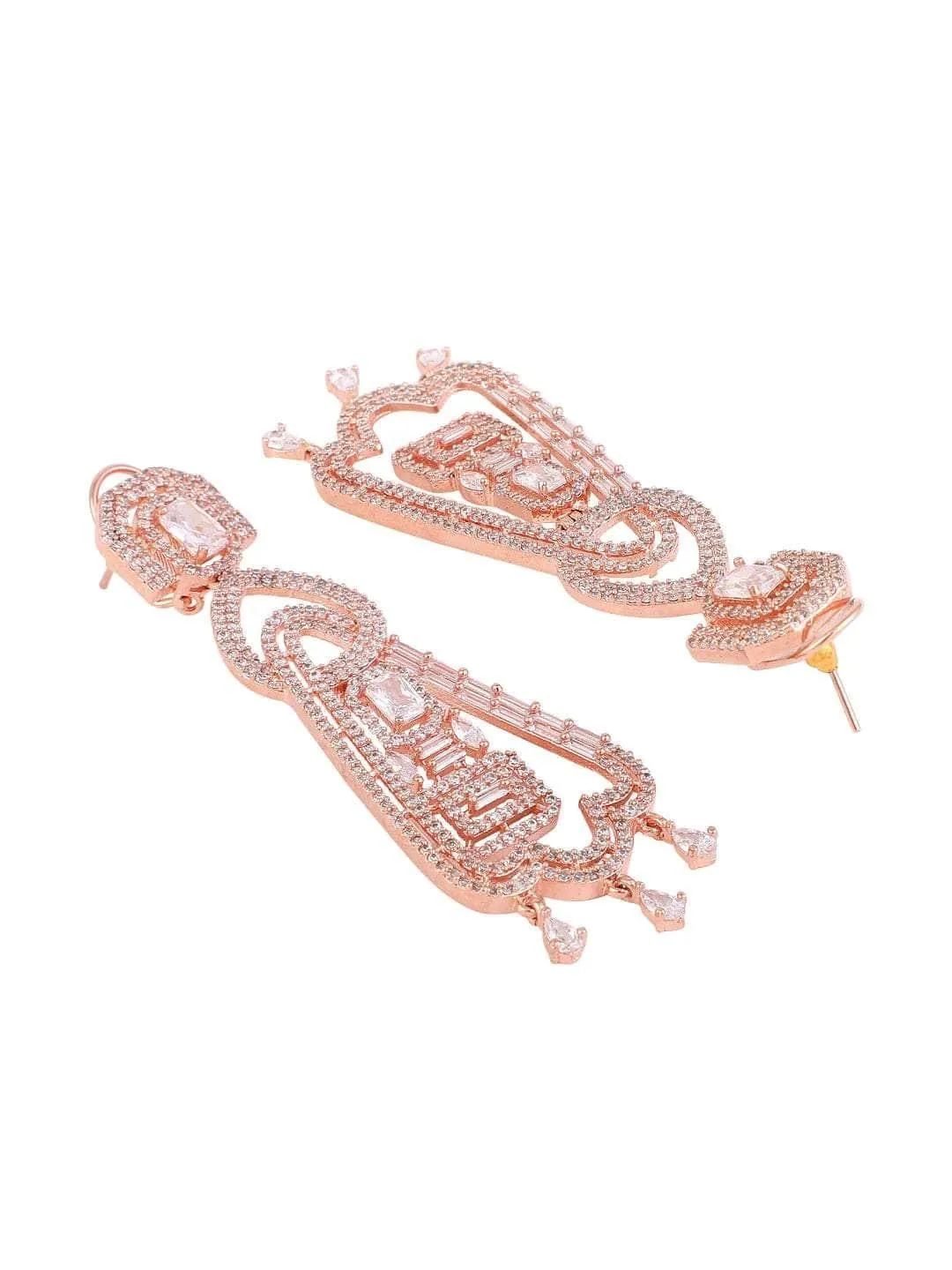 Ad Stone Brass Drop Earrings