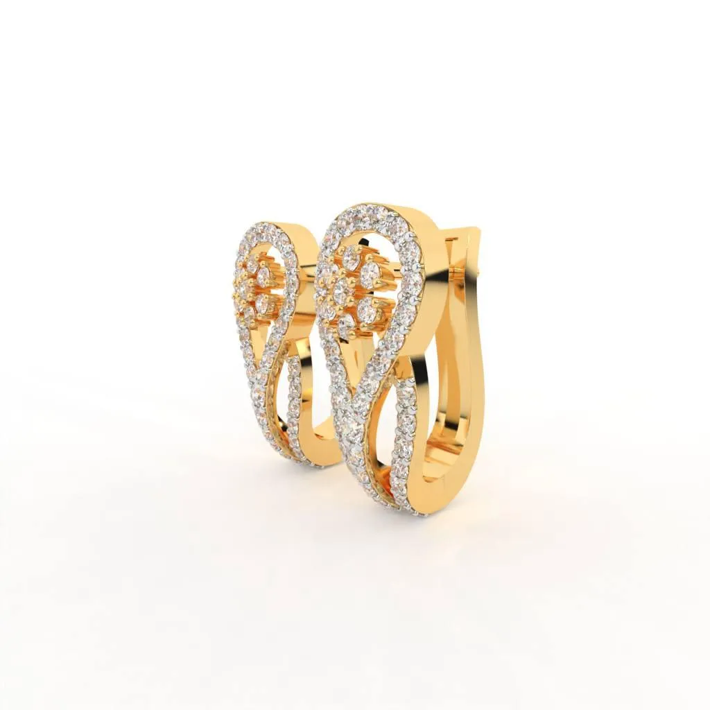 Asha Silver Hoop Earrings | 22KT Gold Vermeil