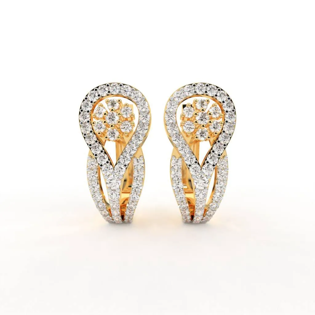 Asha Silver Hoop Earrings | 22KT Gold Vermeil