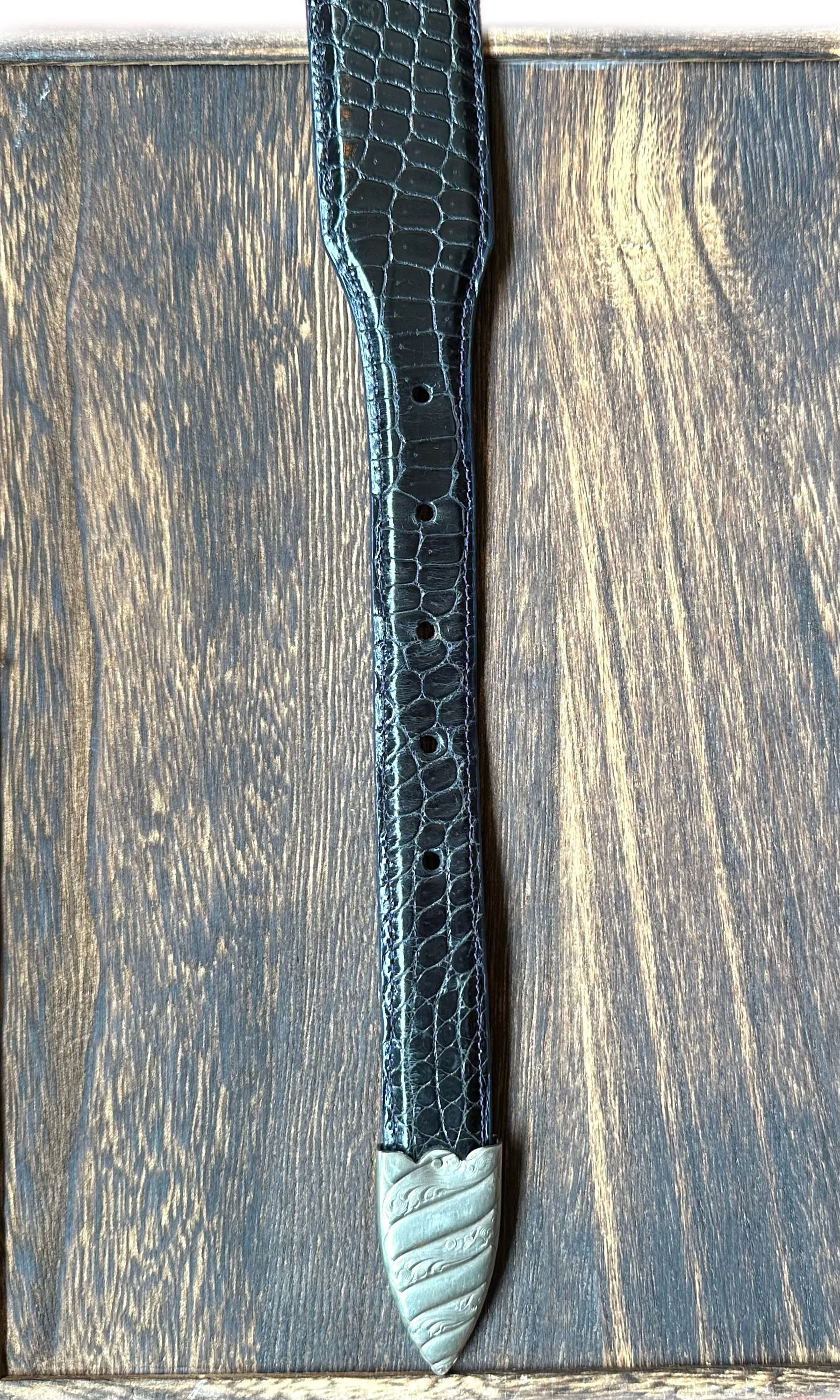 BIG AL Genuine American Alligator Vintage Belt • Size Small