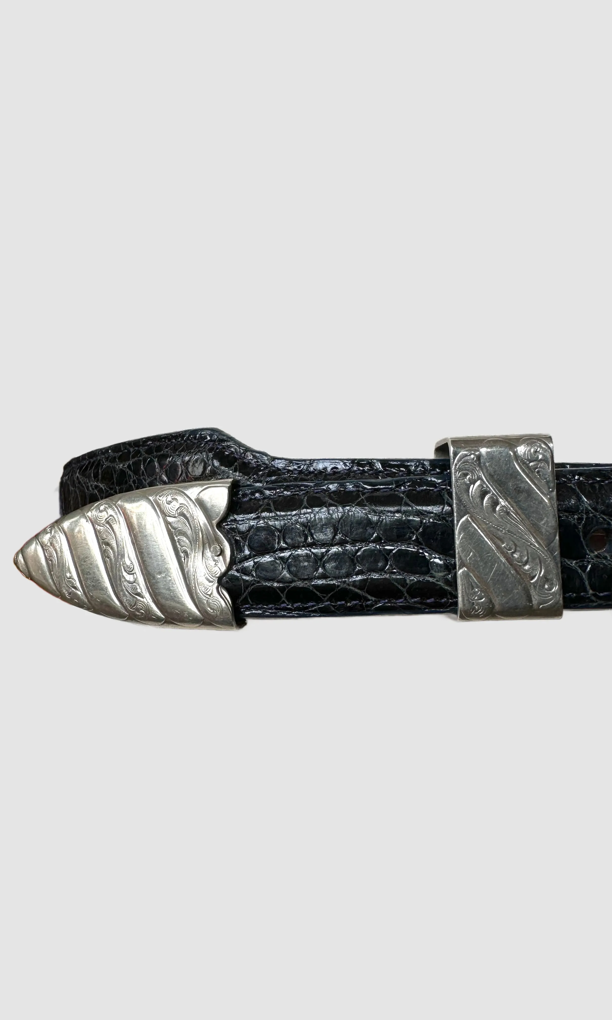 BIG AL Genuine American Alligator Vintage Belt • Size Small