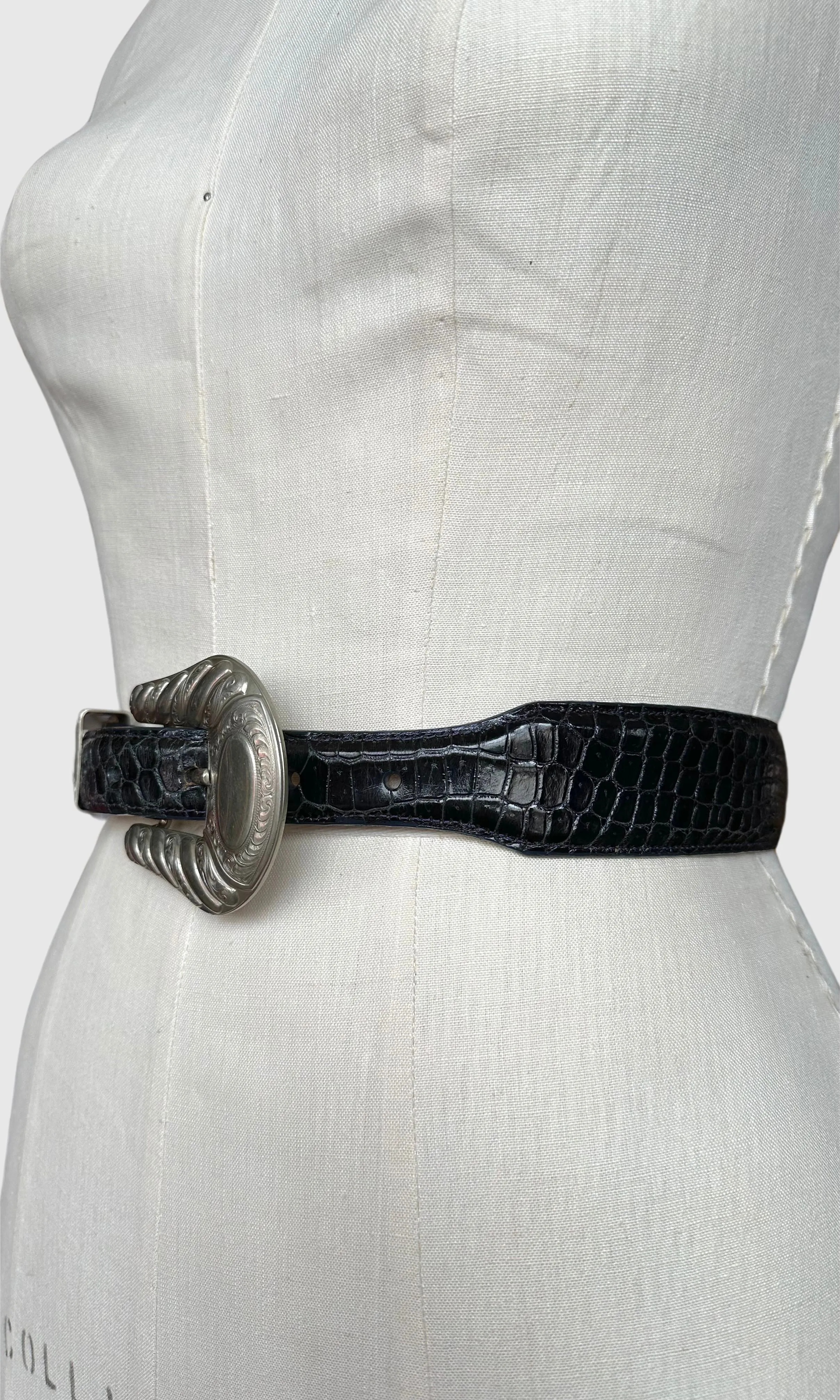 BIG AL Genuine American Alligator Vintage Belt • Size Small