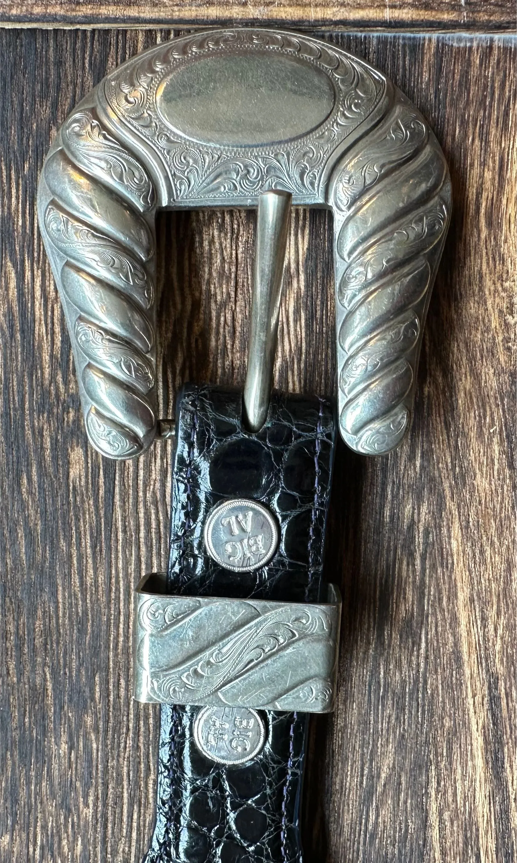 BIG AL Genuine American Alligator Vintage Belt • Size Small