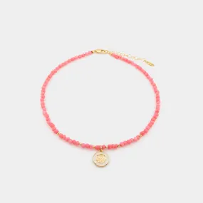Blushing Roses Beaded Choker