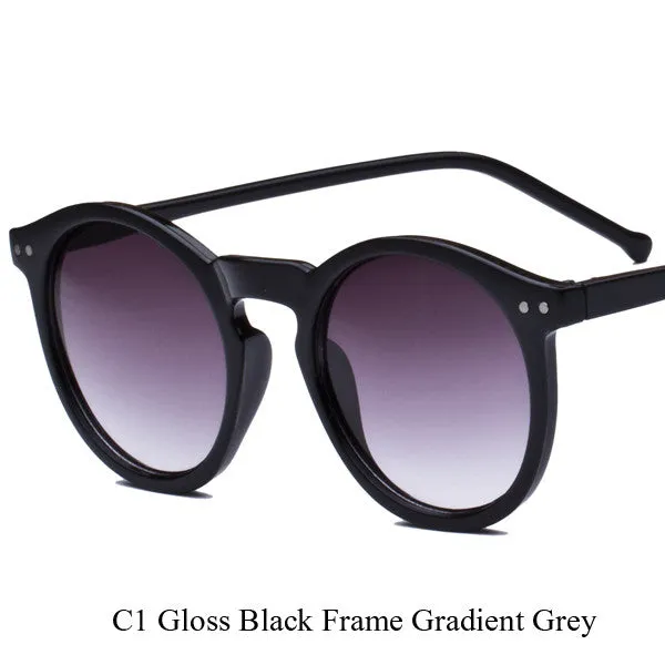 Brand Designer Ellipse Shape Multiple Color Reflective Sunglasses Women Vintage Keyhole Mirror Glasses