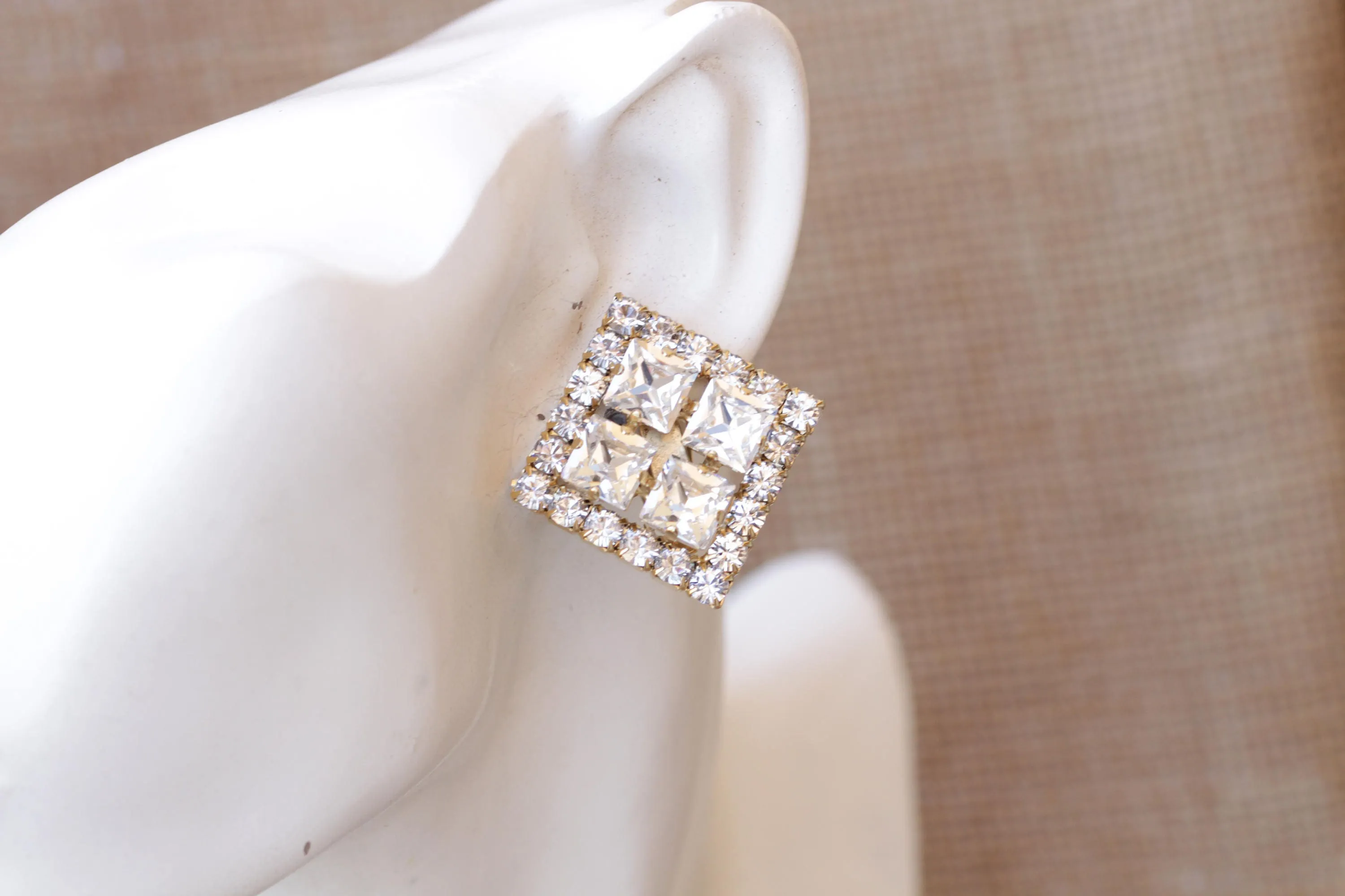Bridal Clip On Earrings
