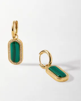 Charlotte Collins Malachite Drop Earrings