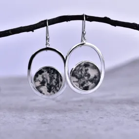 Coin Treasury - Moss Agate Earrings