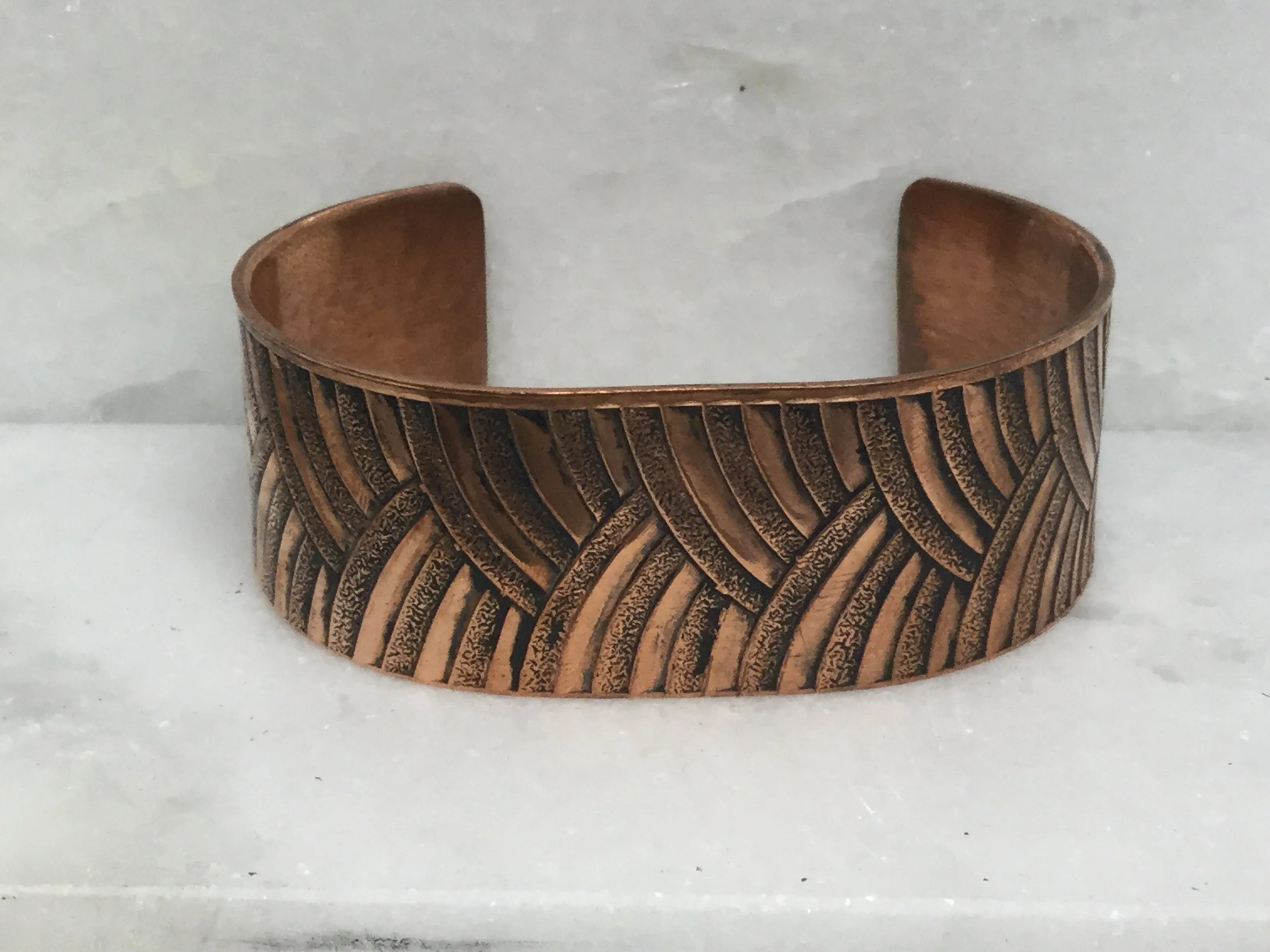 Copper Cuff Bracelet Art Deco