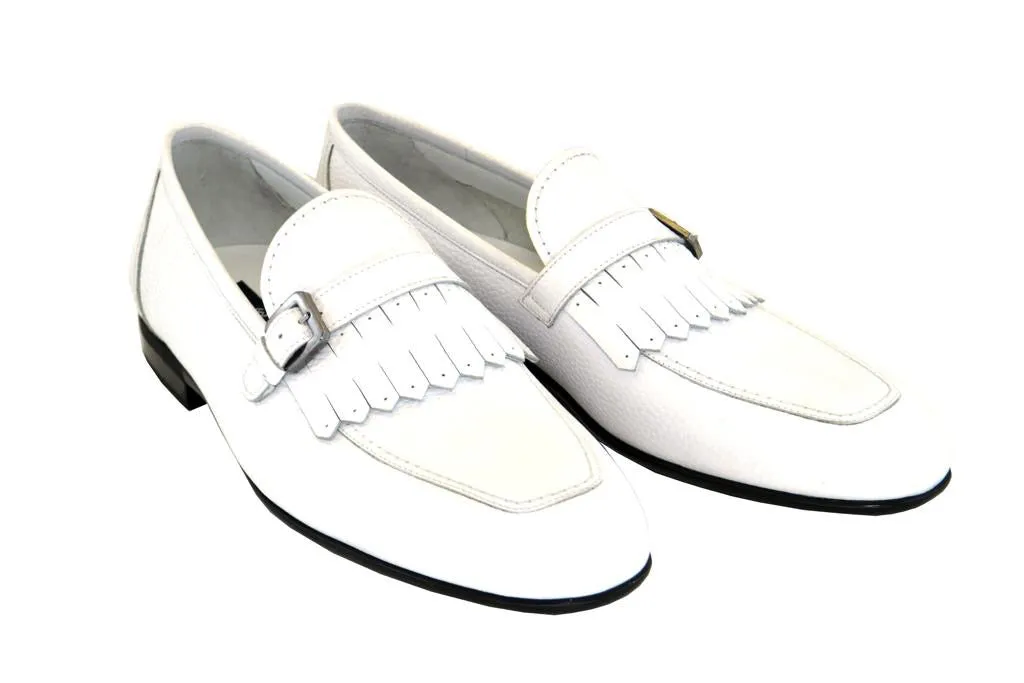 Corrente Deerskin Belt White