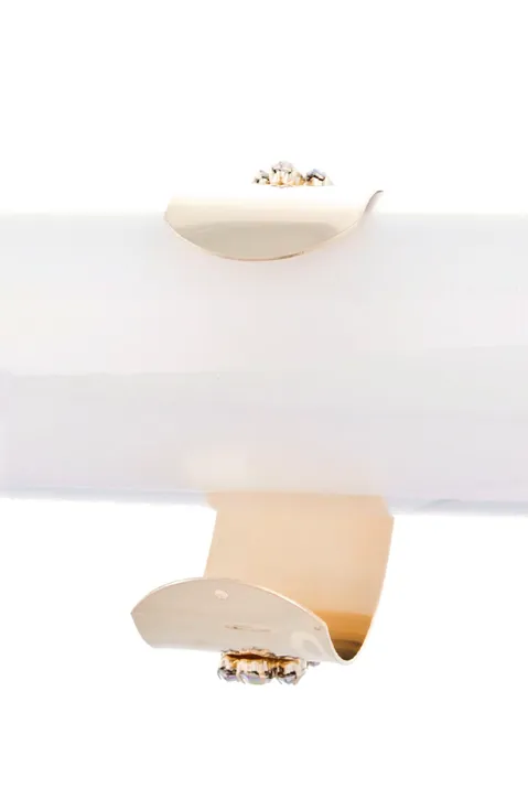 Cream Floral Cuff Bracelet