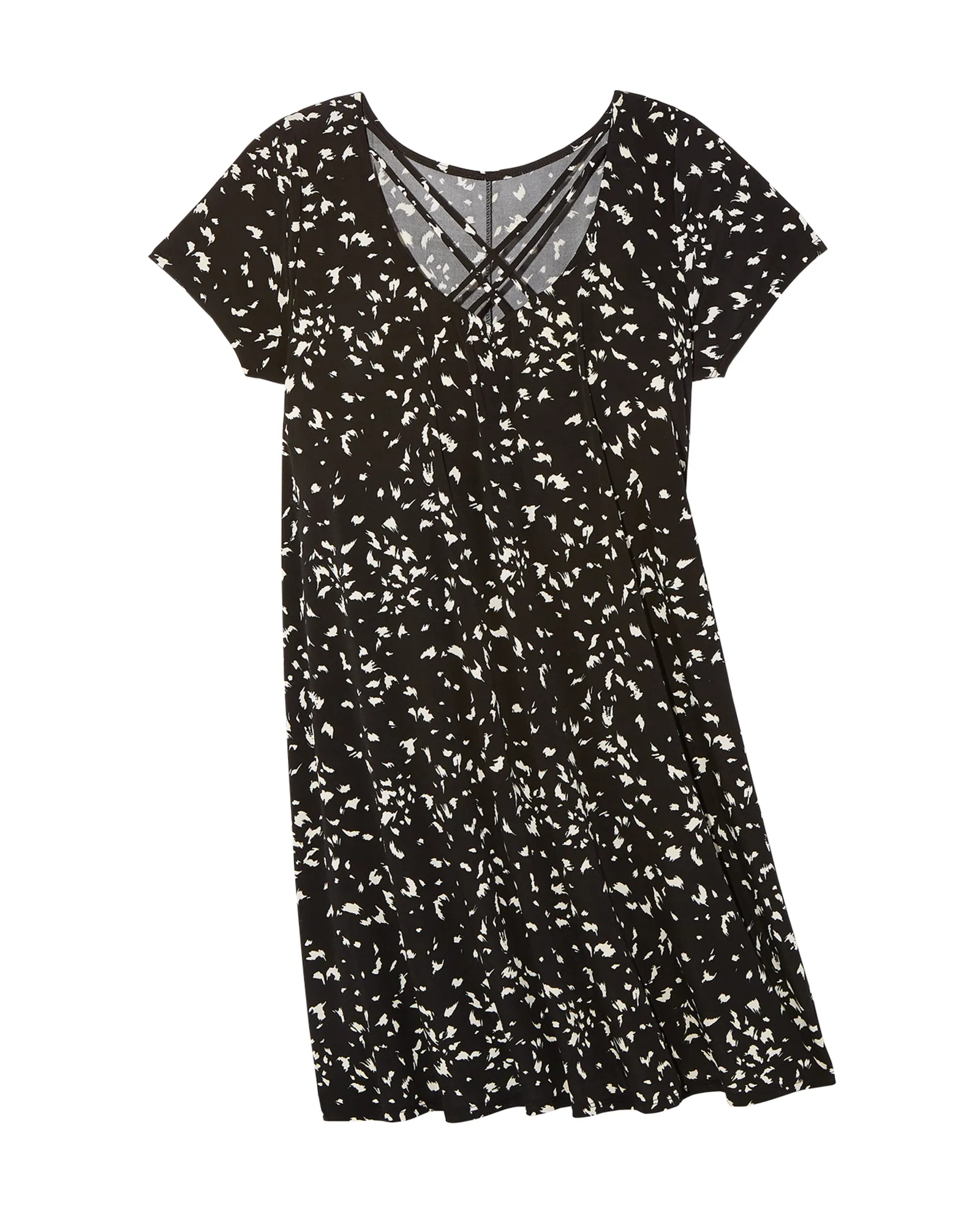 Douglasville Lattice Knit Dress | Black / White