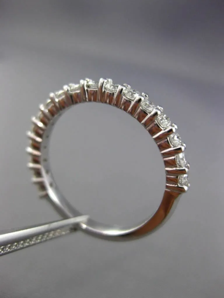 ESTATE .65CT DIAMOND 14K WHITE GOLD SEMI ETERNITY WEDDING ANNIVERSARY RING 25773