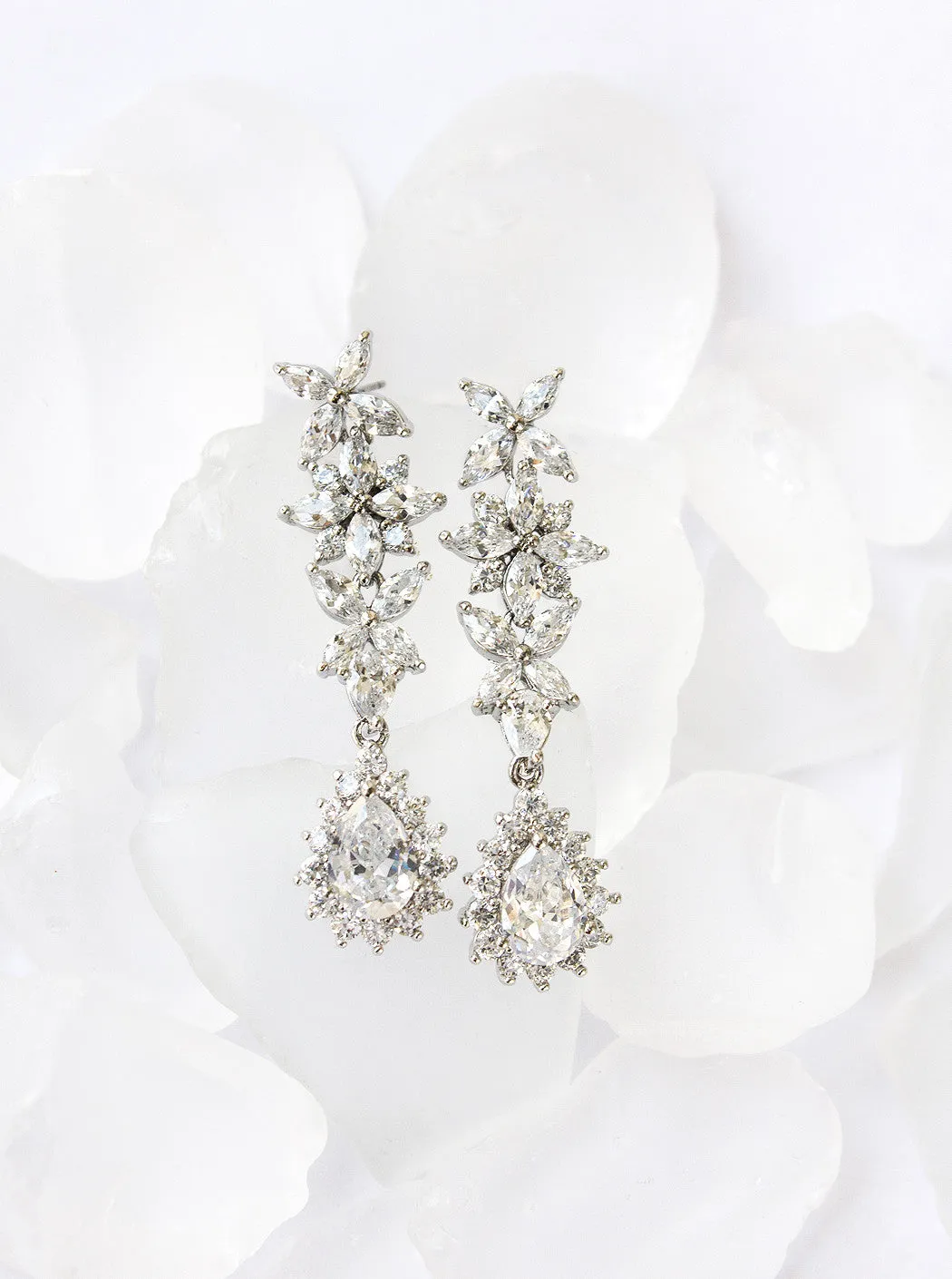 Fleur Teardrop Earrings