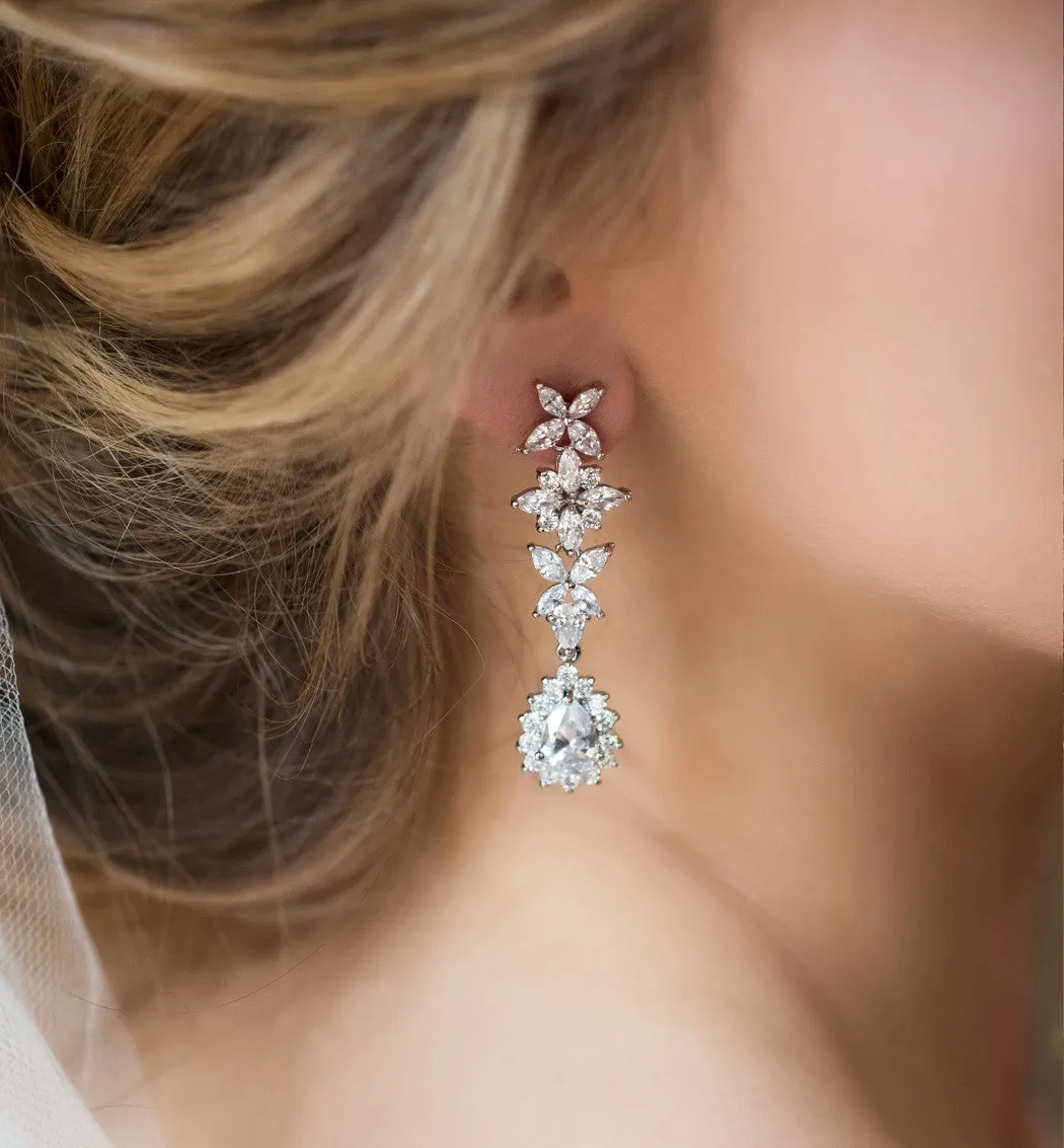 Fleur Teardrop Earrings