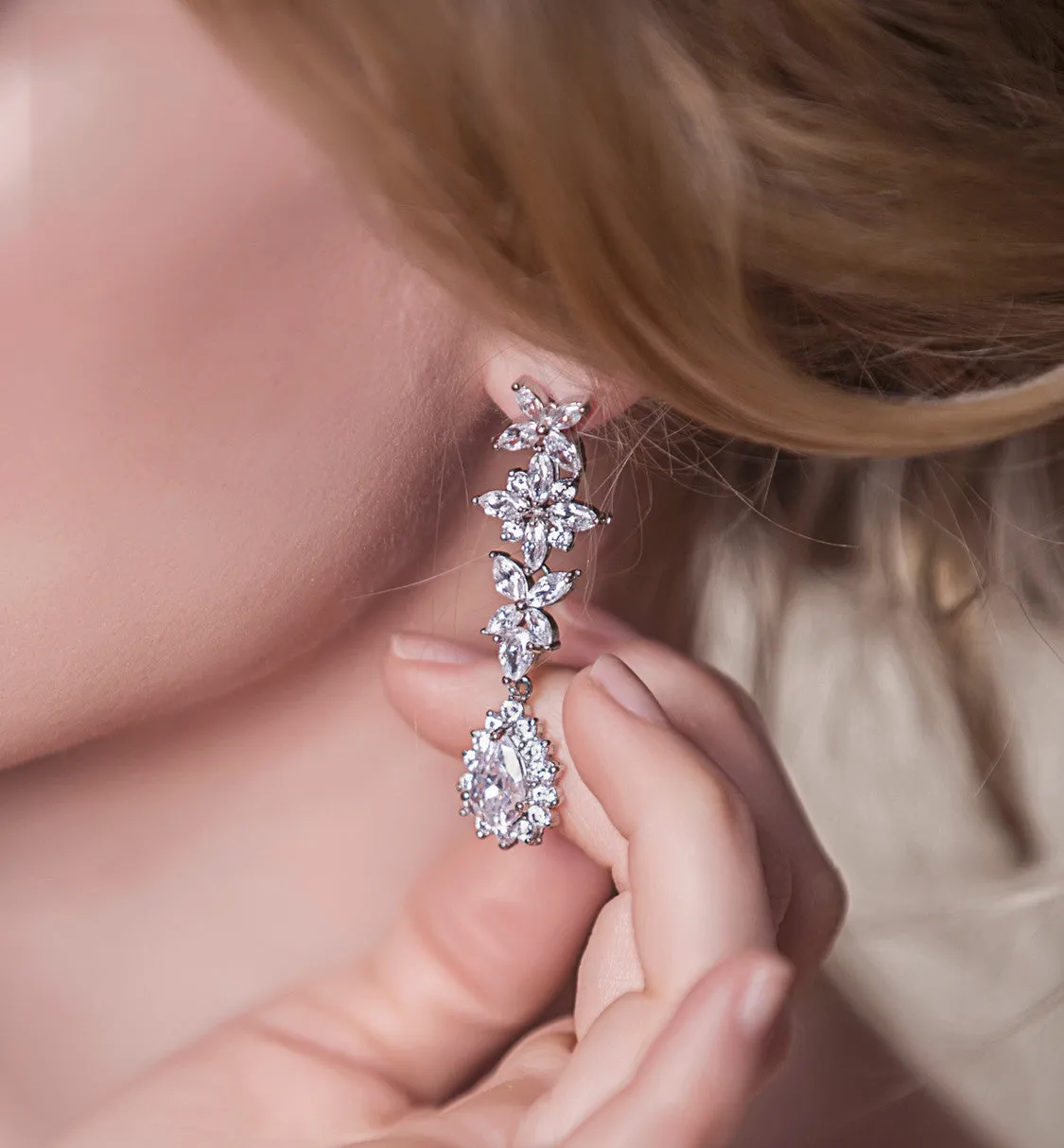 Fleur Teardrop Earrings
