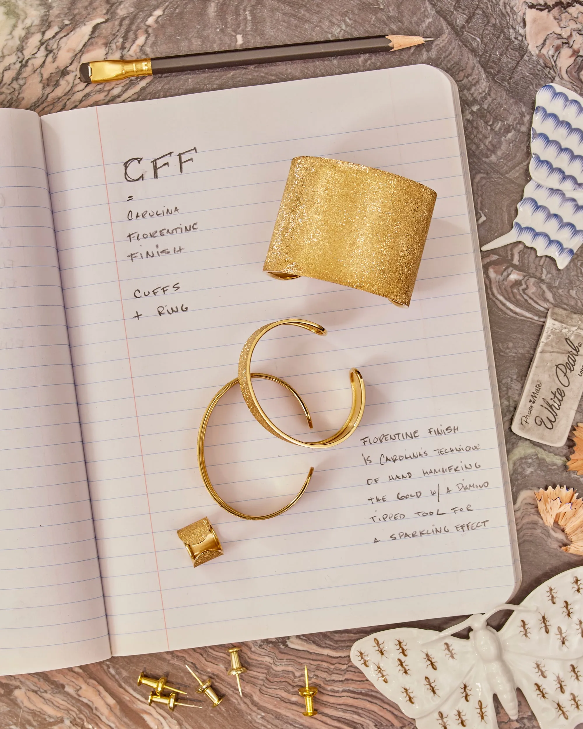 Florentine Finish Thin CFF Cuff