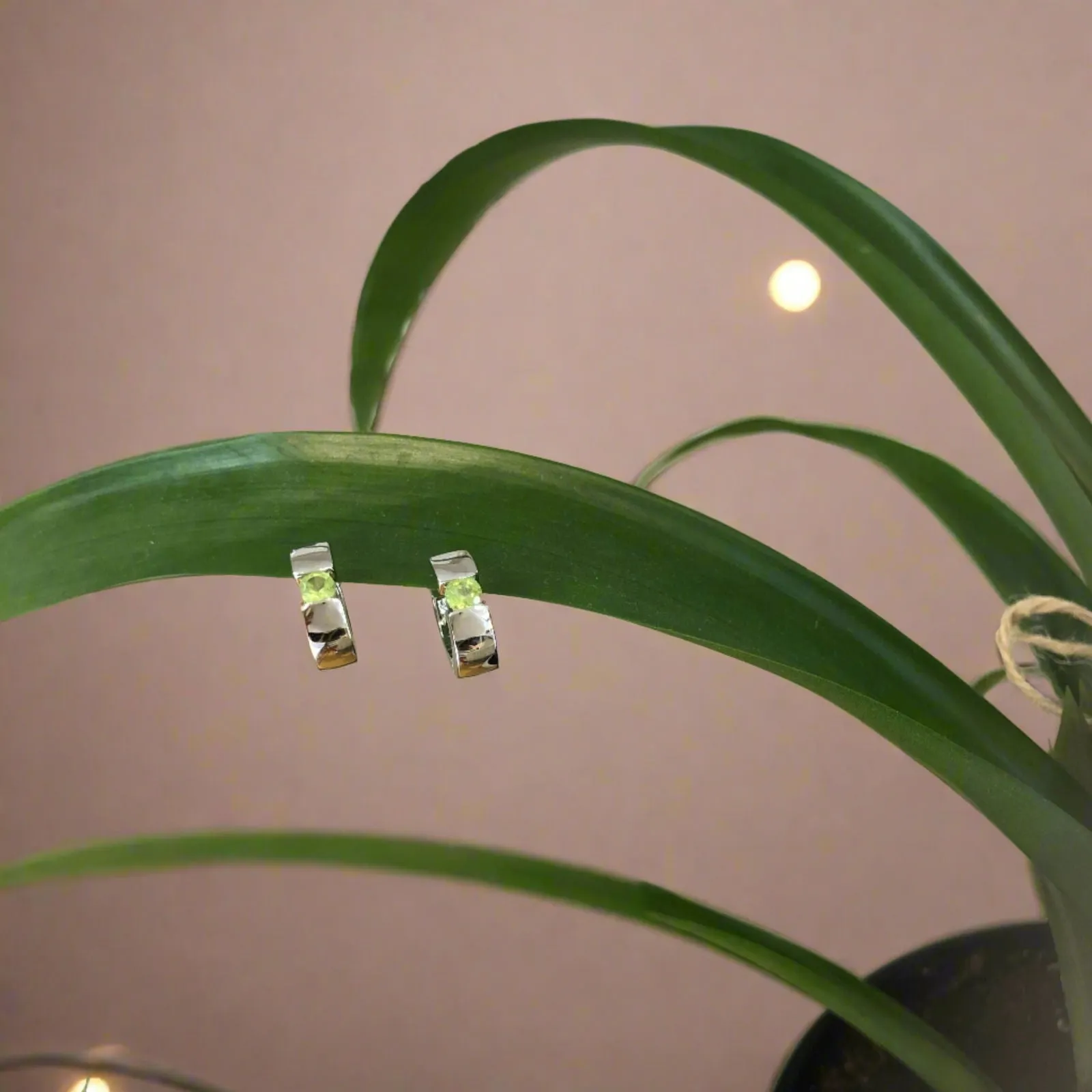 Gemstone Huggie Earrings