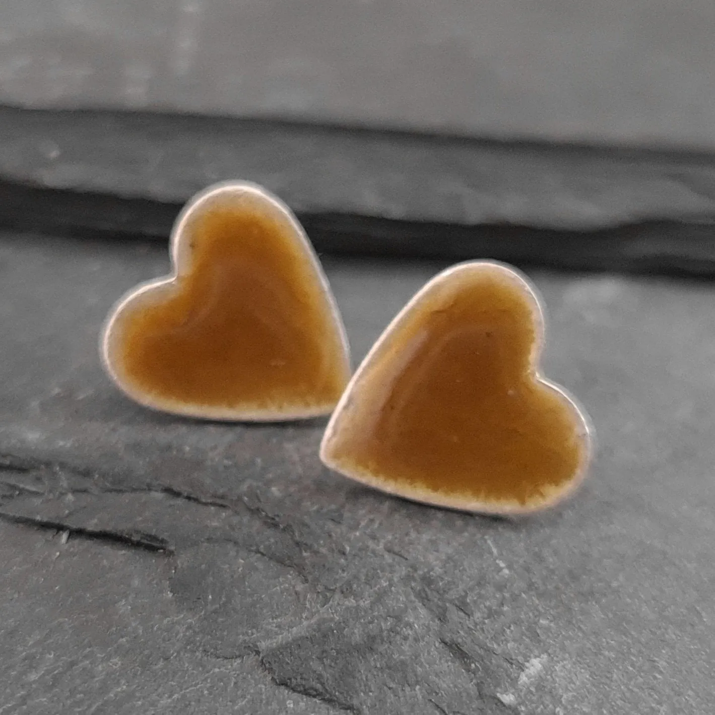 Geometric Enamelled Earrings in Sterling Silver
