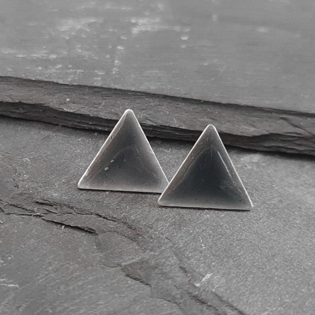 Geometric Enamelled Earrings in Sterling Silver