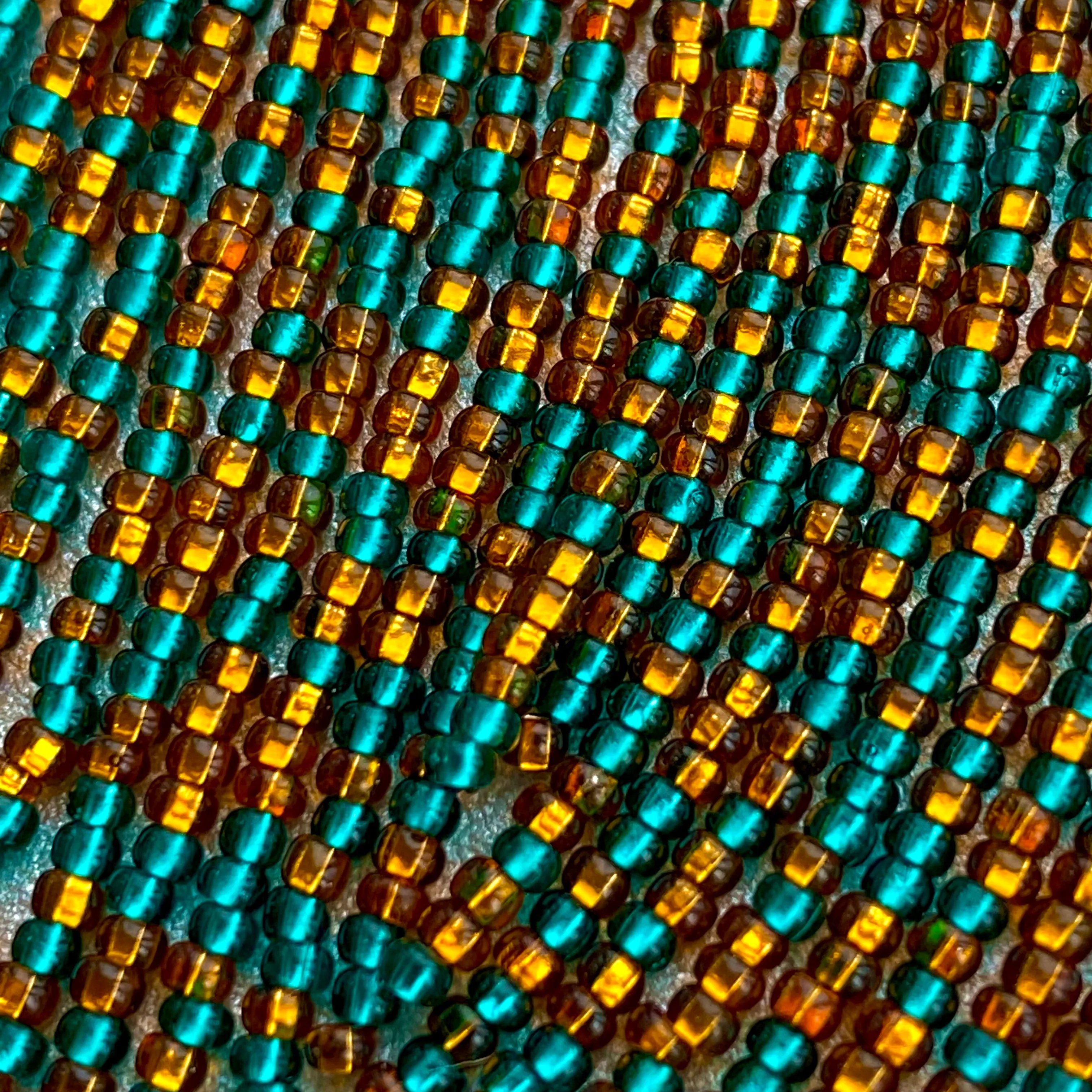 Gold Emerald Seed Bead Chandelier Earring / Long Dangle Fringe Earrings in Bohemian style