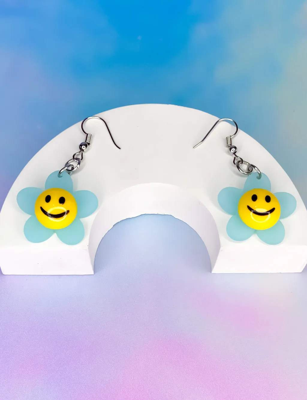 HAPPY DAISY EARRINGS - BLUE