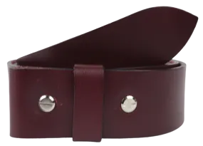 Interchangeable 1 Inch (25mm) Leather Belt Strap in Burgundy Chicago Screws