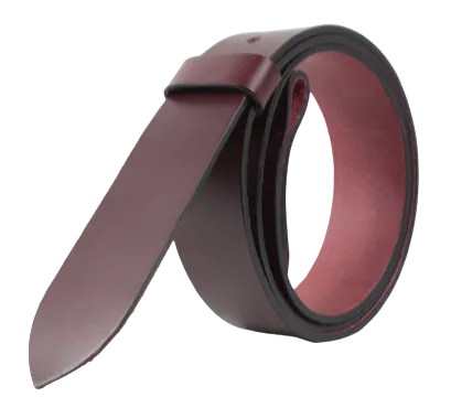 Interchangeable 1 Inch (25mm) Leather Belt Strap in Burgundy Chicago Screws