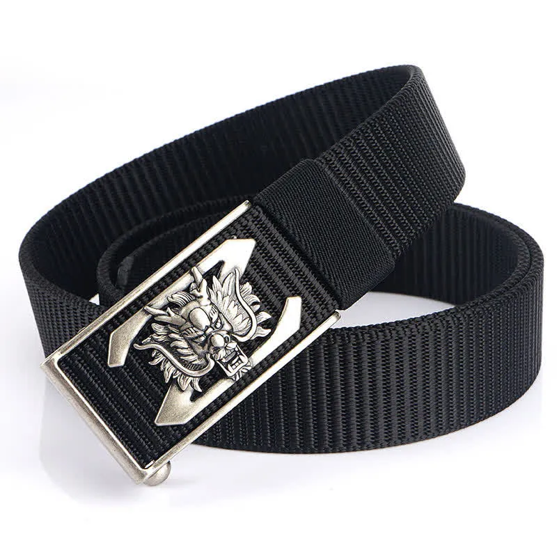 Men's Z Letter Mighty Dragon Nylon Belt