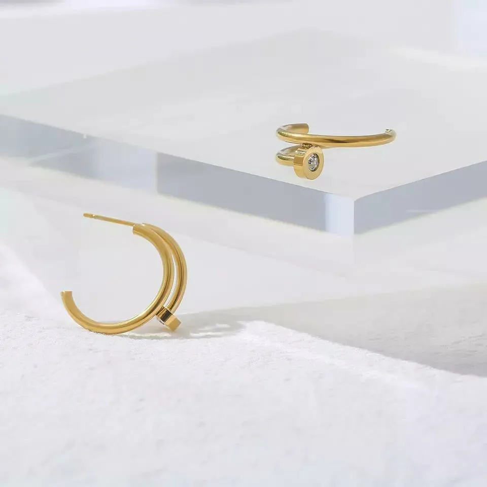 Nailed It Hoop Earrings