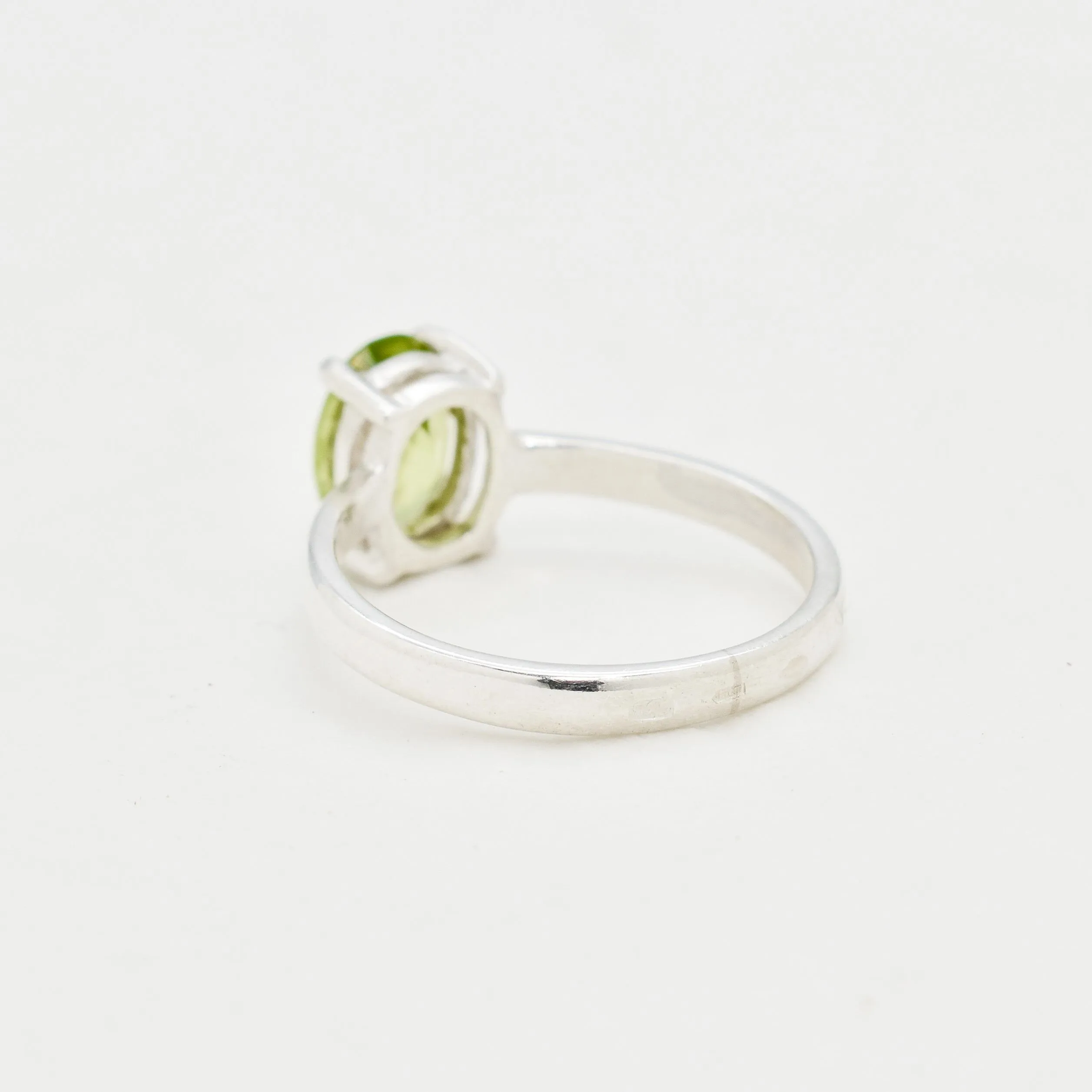 Natural Peridot Ring - Green Promise Ring - August Birthstone Ring