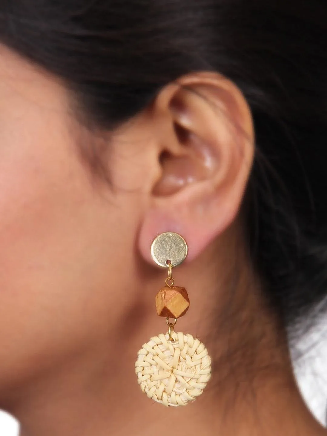 Nisha Aggarwal In Bamboo Earrings