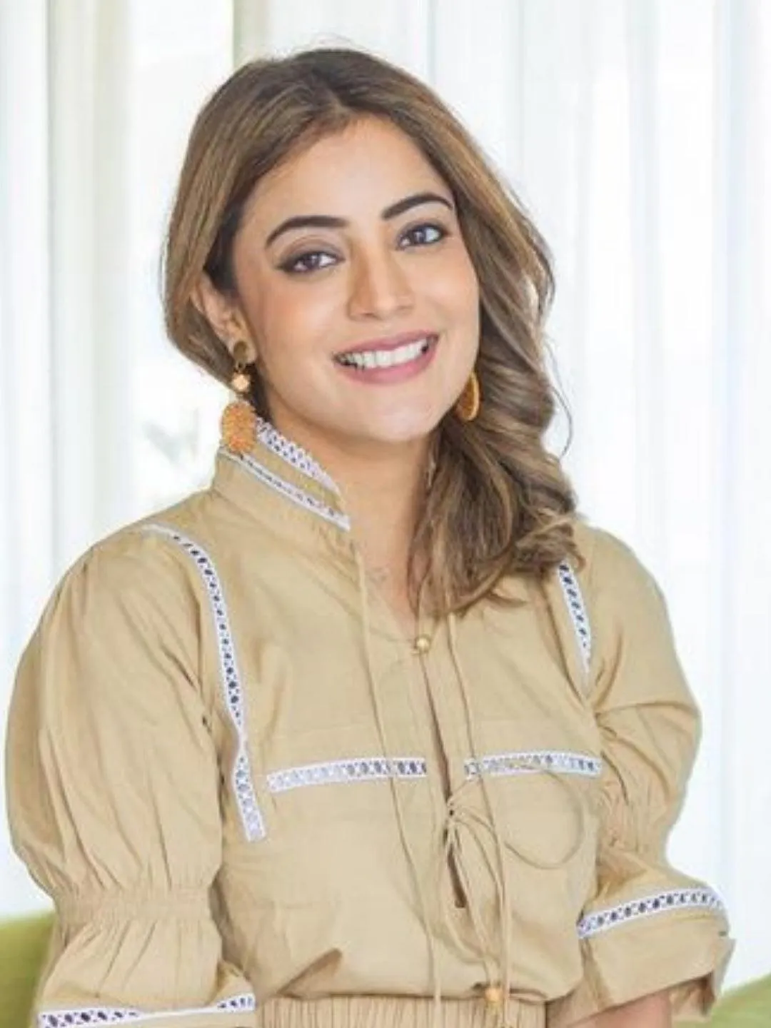 Nisha Aggarwal In Bamboo Earrings