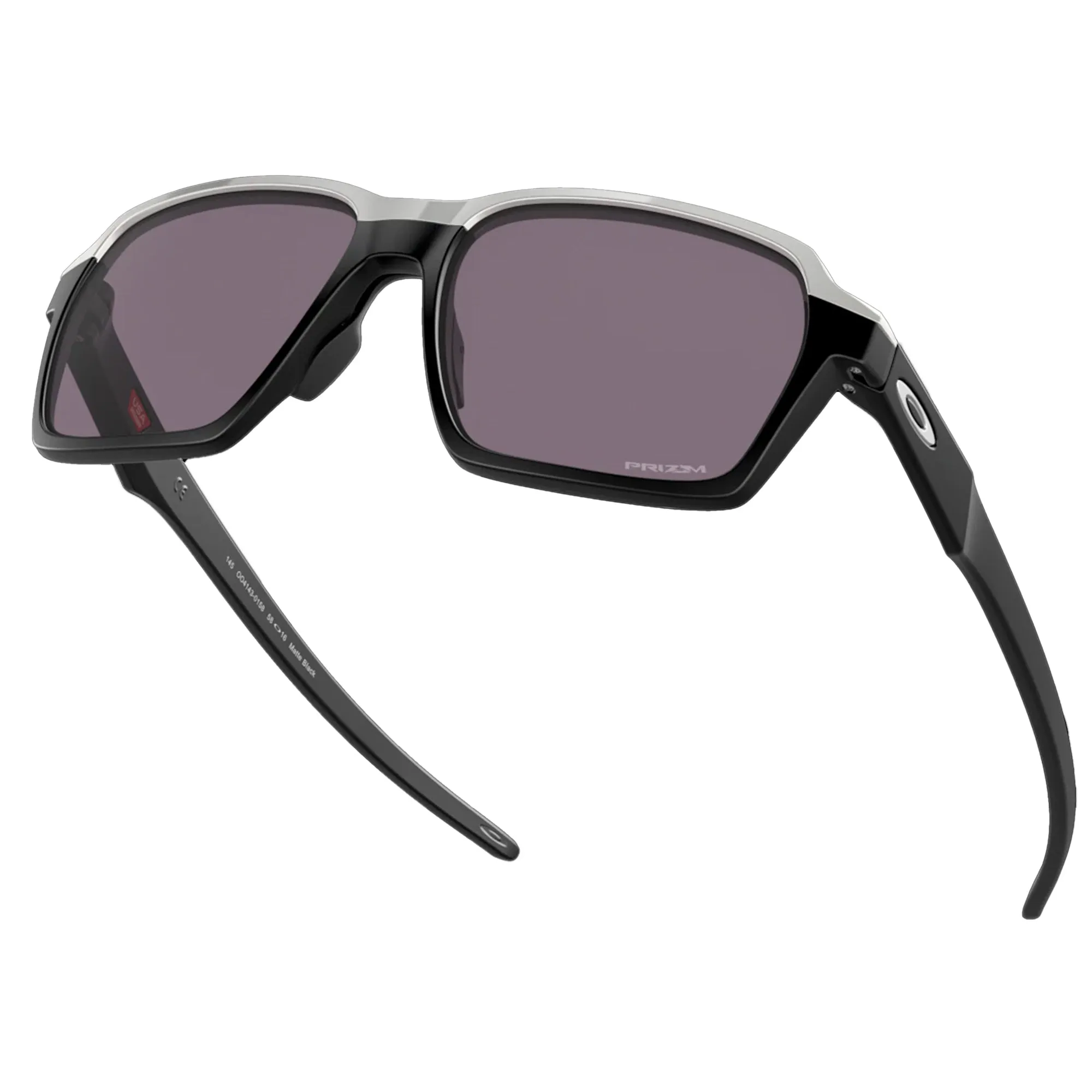 Oakley OO4143-0158 Parlay Sunglasses Matte Black Frame w Prizm Grey Lens