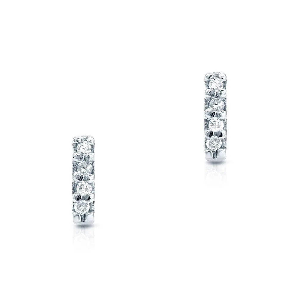 Petite Diamond Bar Post Earrings