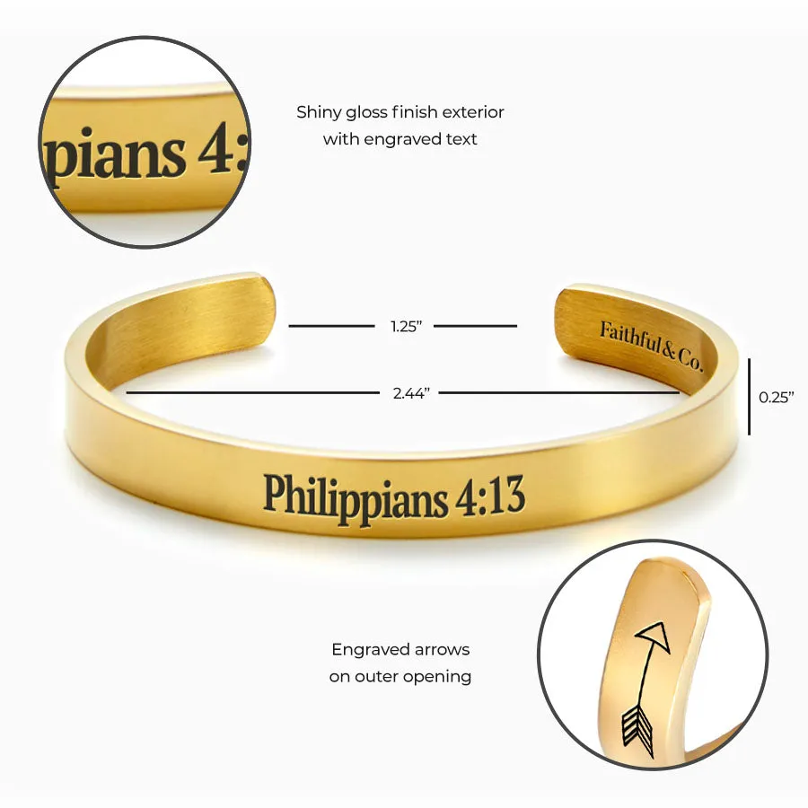 Philippians 4:13 Cuff Bracelet