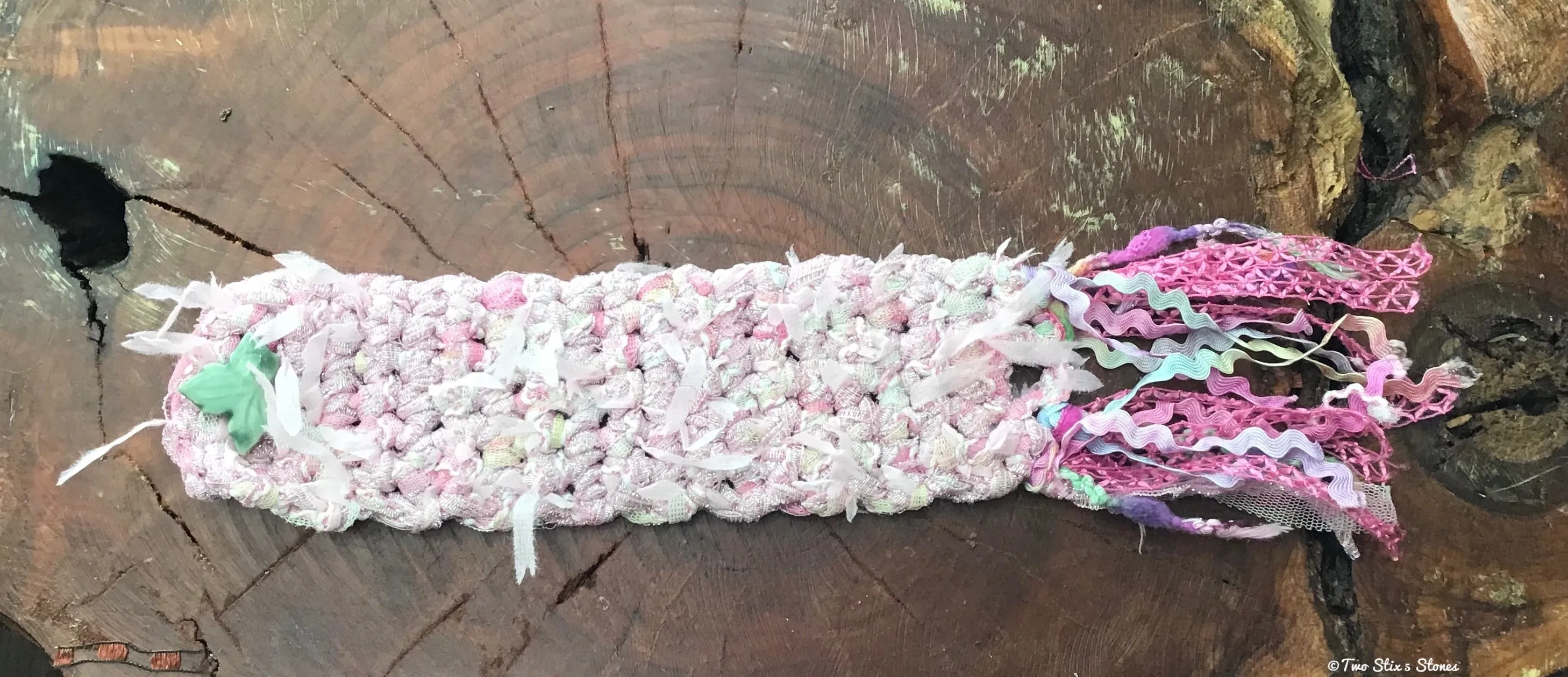 Pink Tweed Cuff/Bracelet