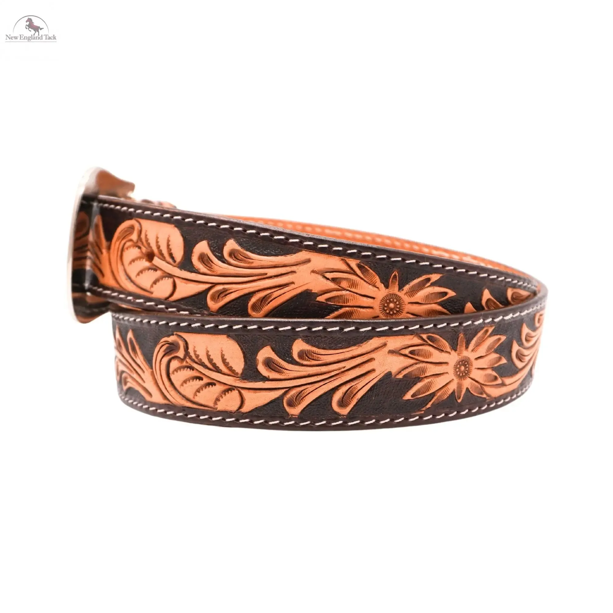 Resistance Western Cowgirl Cowboy Floral Tooled  Argentinian Leather Belt