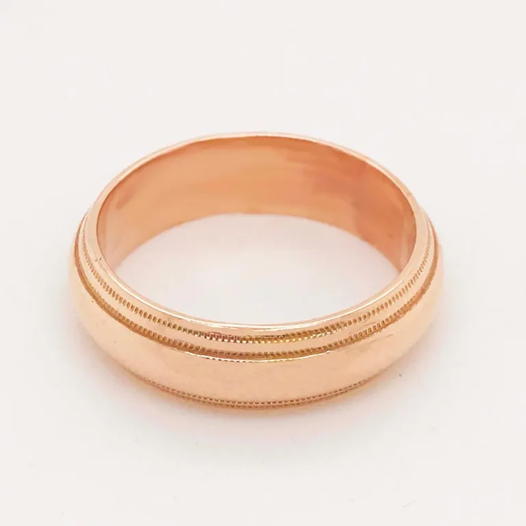 Rose Gold Men's Wedding Band