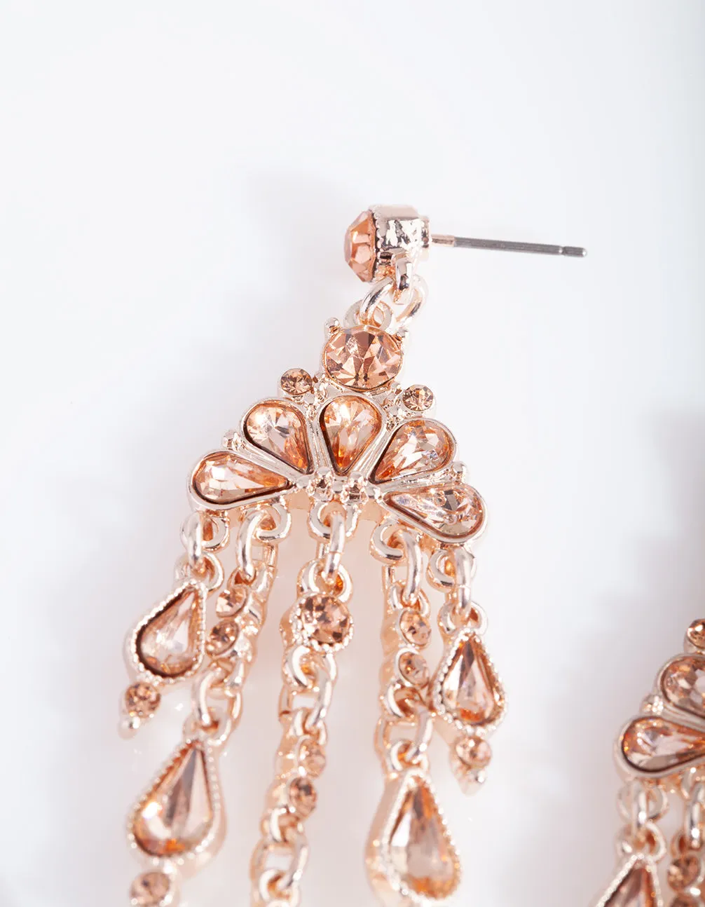 Rose Gold Multi Chandelier Earring