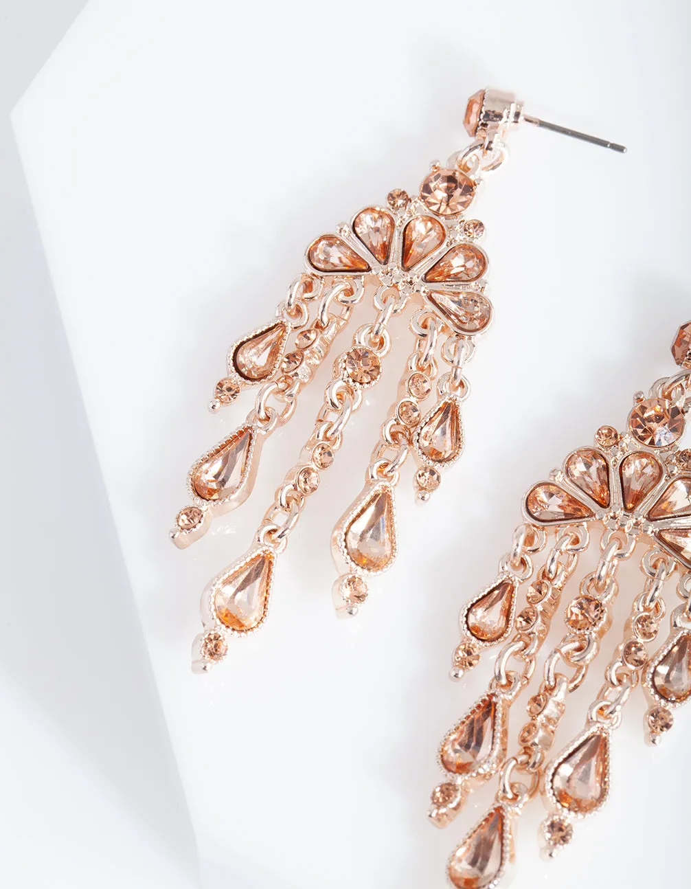 Rose Gold Multi Chandelier Earring