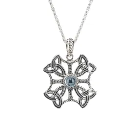 Silver Aphrodite Pendant - Sky Blue Topaz