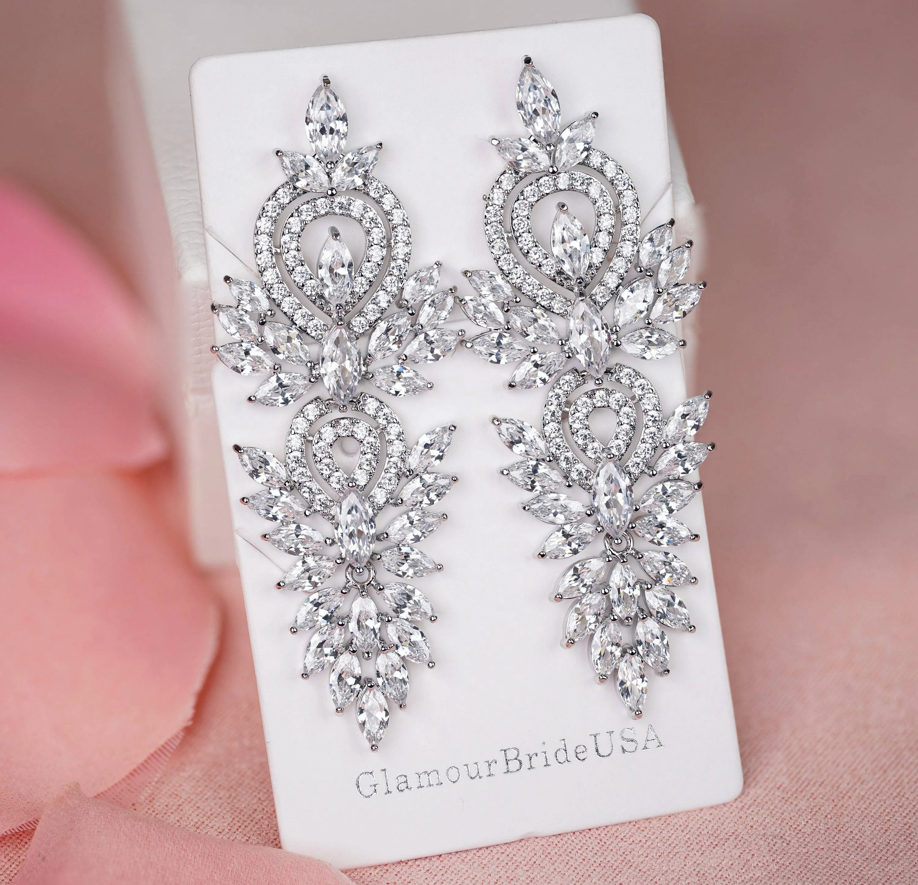 Statement Rose Gold Earrings - Sara